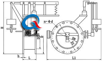 DMF电磁式煤气安全切断阀结构图