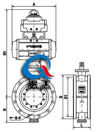 气动防爆蝶阀 (法兰式)