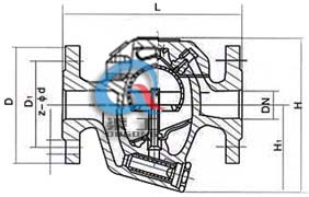 CS45H自由半浮球式疏水阀 (结构图)