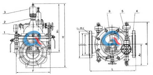 400X流量控制阀 外形结构图