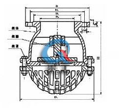 H42水下式底阀结构图